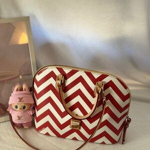 🔴SOLD🔴 Dooney & Bourke Chevron Zip Zip Satchel